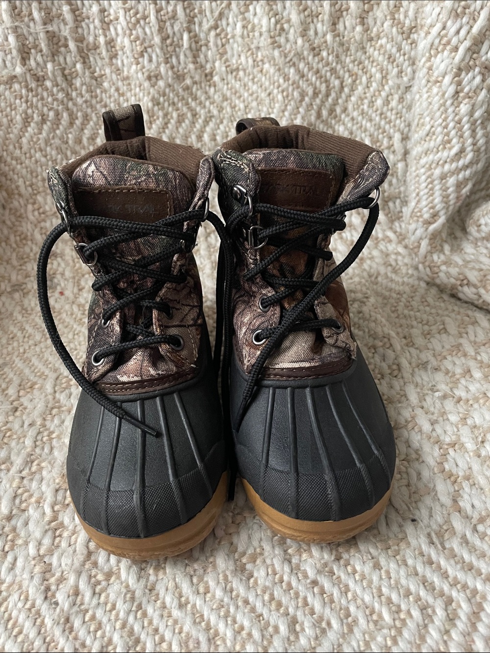 Ozark Trail Kids Brown Camo Duck Boots 200Gram